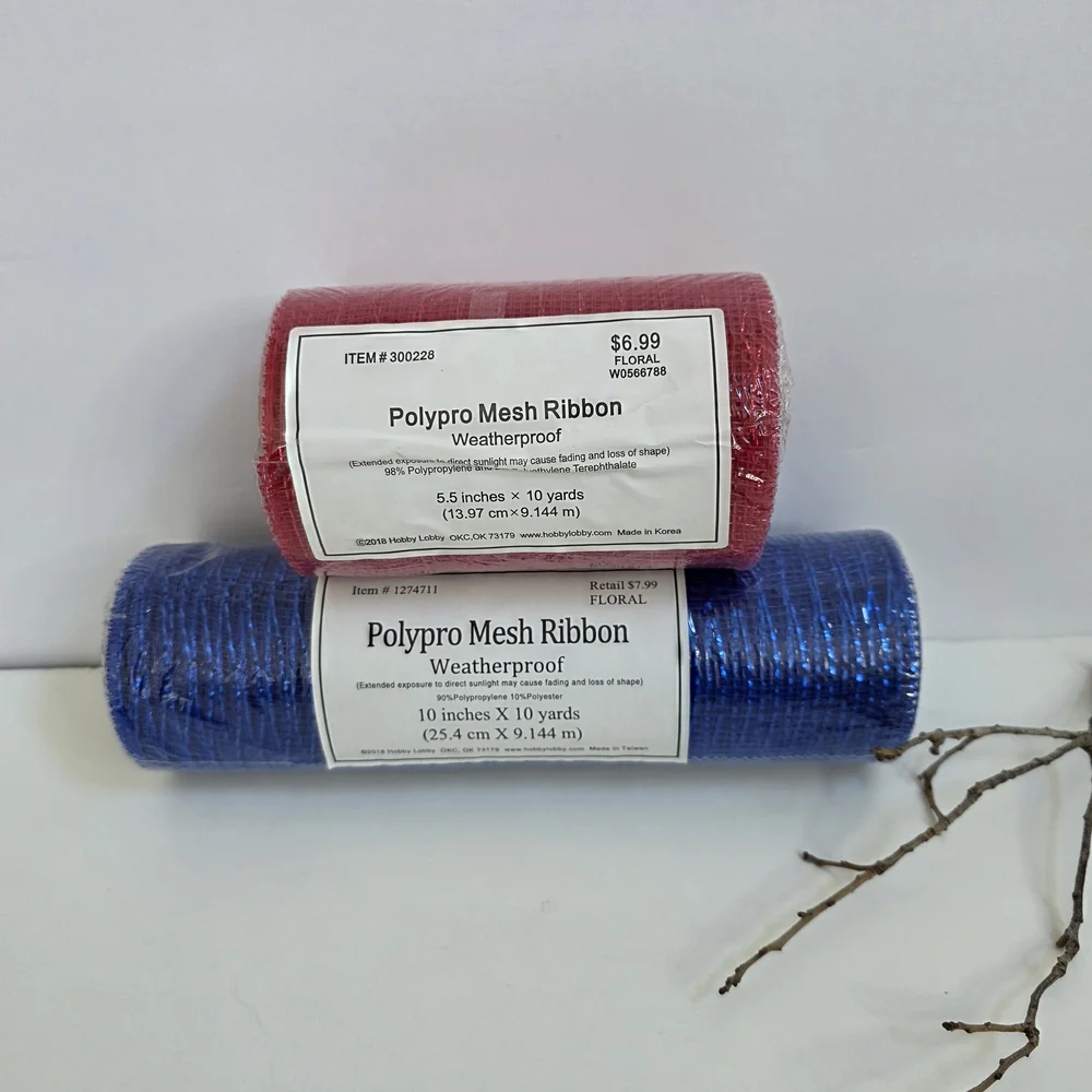 Polypro Mesh Ribbon Set - Red and Blue - Picture 8 of 10